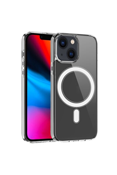 Ally Iphone 14 6.1inç Magsafe Uyumlu Manyetik Sert Silikon Kılıf Şeffaf