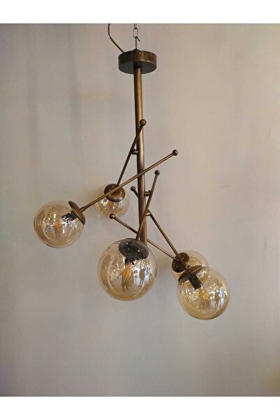 Favori Aydınlatma 5'li Meşale Sarkıt Glop Avize