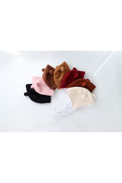 Hi.minitr Teddy Kids Hat Dark Brown