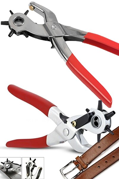 Genel Markalar Profesyonel Kolay Kemer Deri Delik Açma Delme Aleti 6 Farklı Delik Açma Delici Pensesi