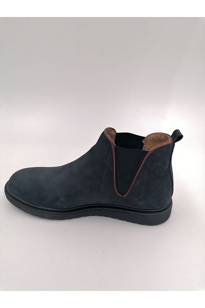SOLMAZ Μπότες από γνήσιο δέρμα 1816 Navy Blue Nubuck