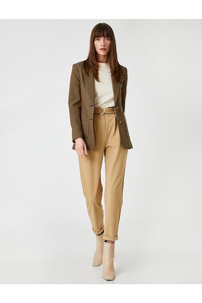 Koton Belted Carrot Trousers