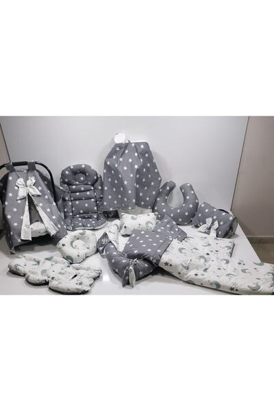 Balamira Koyu Yıldız Yeşil Ay 13 Lü Babynest Seti