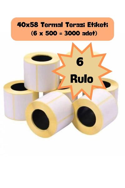 Özfiliz Mağaza Ekipmanları Paket od 6 komada 40x58 Termalno etiketa za mernu ...