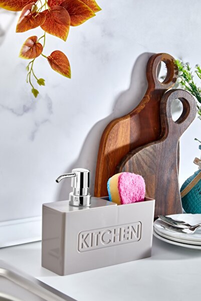 HOMENIVA Kitchen Silver Liquid Soap Dispenser