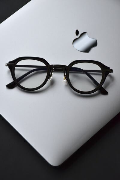 LOOKUP NEW Cheryl Unisex Kadın Erkek Siyah Mavi Işık Korumalı Blue Block Şeff...