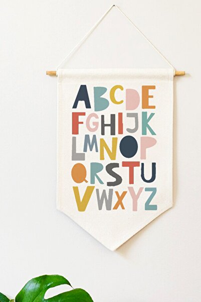 Miomundo Letters Printed Wall Banner Colorful Kids Room Wall Decor Accessory