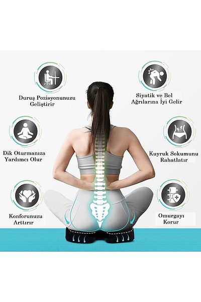 Ankanorm Visco Hemorrhoid Sitting Cushion - Cocix Elastic Basur Ring Cushion