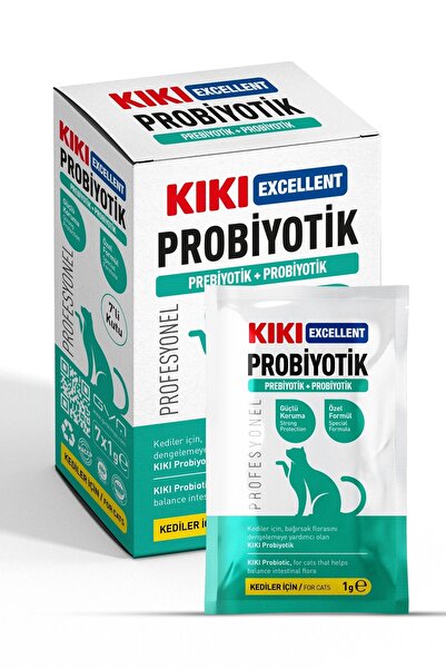 Kiki Excellent Kediler Için Probiyotik Ve Prebiyotik Takviyesi 7x1gr Şase (ku...