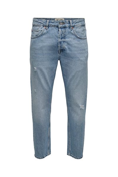 Only & Sons Only&sons Ανδρικό τζιν παντελόνι Onsavı Crop L. Blue 4858 Jeans 22024858