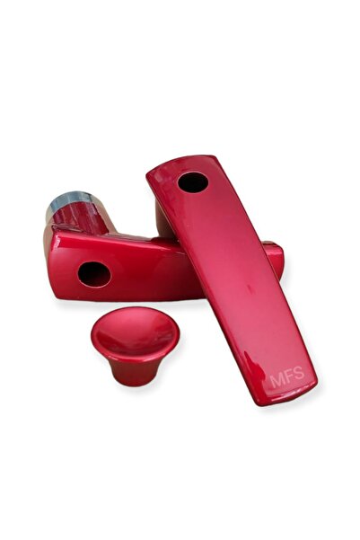 MFS Kırmızı Çaydanlık Sapı Kulp Tutamak Seti (karşıdan-üstten Vidalı) Çaydanl...