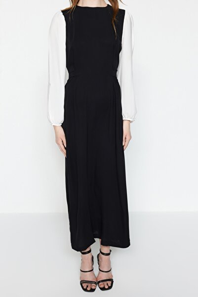 Trendyol Modest Rochie de seara cu cravata neagra TCTSS23DB00036