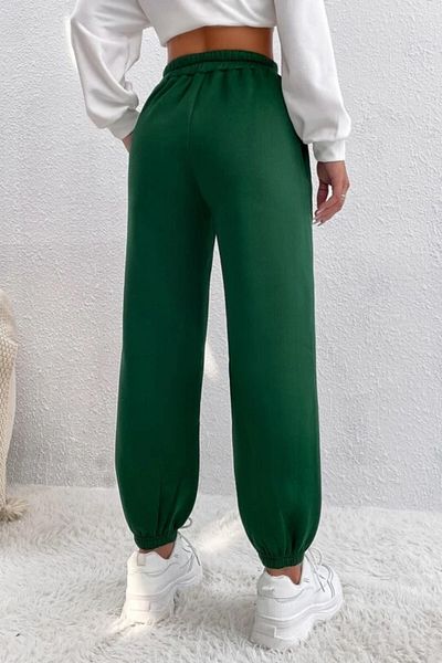 MODAGEN Παντελόνι Unisex Green California με στάμπα oversize με ελαστικά πόδια