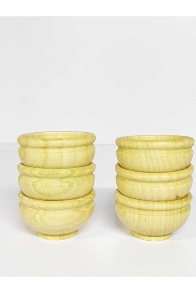 Smyak Dekoratif Ahşap Küçük Reçellik Sosluk 6'lı 6.5x6.5x3cm