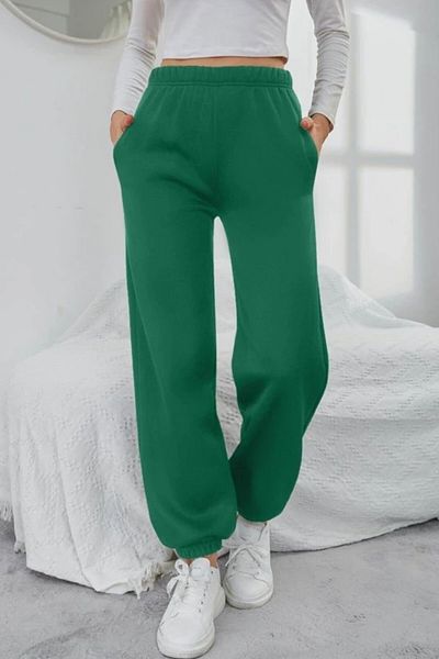 MODAGEN Γυναικεία πράσινη μονόχρωμη Elasticized Oversize Φούτερ