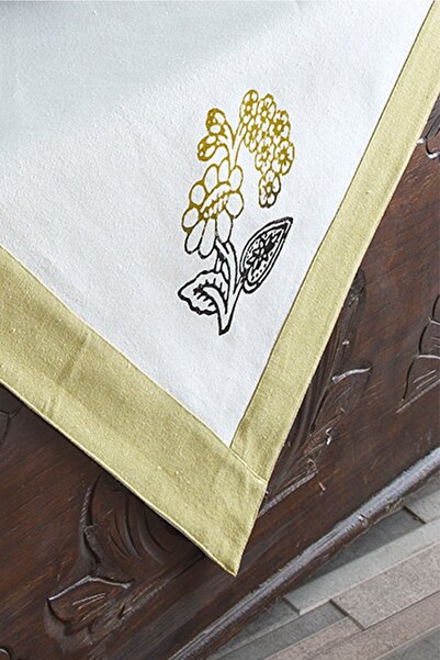 ÖDEL HOME مفرش طاولة من قماش بولدان مطبوع عليه زهور