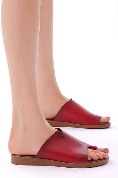 Tonny Black Women's Red Comfortable Flip Flops