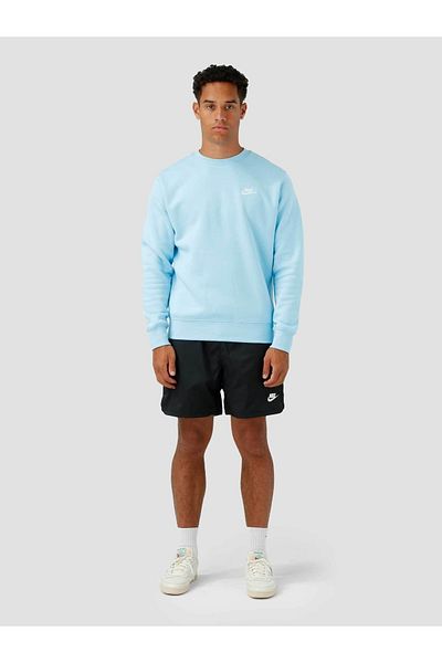 Nike men's sportswear club sales crewneck sweatshirt psychic blue