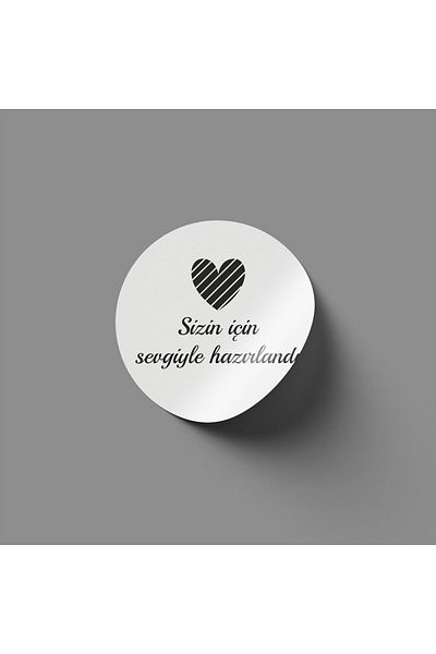 JOVÖ ÇİKOLATA Sticker -Prepared with Love for You -70 Pieces - 4cm