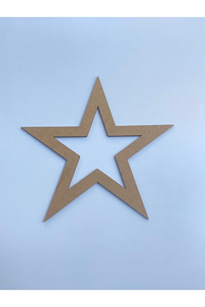 Windly Concept Ahşap Yıldız Kasnak 20x20 Ham