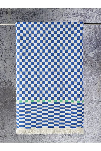 KARAKRAL Checkerboard Patterned Jacquard Shawl 65X220 cm
