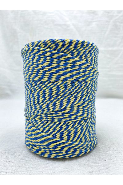 E Elmas Two Color Bundling Rope Yellow - Dark Blue (2-3MM-200GR-200M)