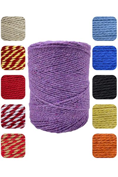 E Elmas Colored Bundling Rope Purple (2-3MM-200GR-200M)