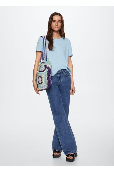 MANGO Woman T-Shirt aus Leinen-Baumwoll-Mischgewebe