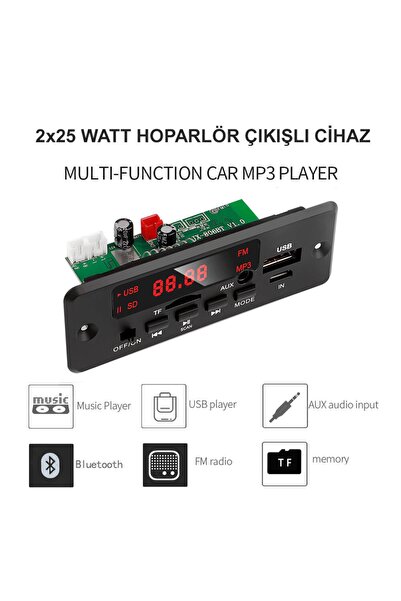 SONREYON 2 X 25 Watt Hoparlör Çıkışlı Dekoder ( Bluetooth Usb Tf Kart Fm Radi...