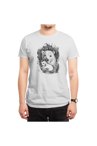 Fizello Polar Bear Family, Ανδρικό T-Shirt, Γυναικείο T-Shirt, Unisex Λευκό T-shirt