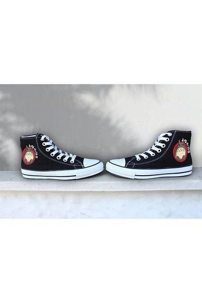 Touz Totoro a imprimat pantofii din pânză neagră My Vision