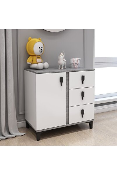 Afilli Rose Kapaklı 3 Çekmeceli Sifonyer Berlin