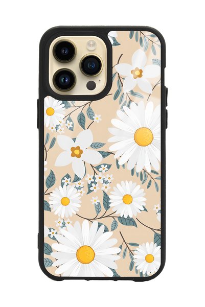 Spoyi iPhone 14 Pro Max Glossy Phone Case with Big Daisy Design