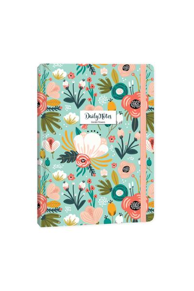 KESKİN COLOR Sert Kapak Çizgisiz Defter 80 Yaprak 14.8x21cm Garden Flowers -y...