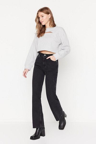 Trn JNS Blugi din denim cu talie înaltă Niloya