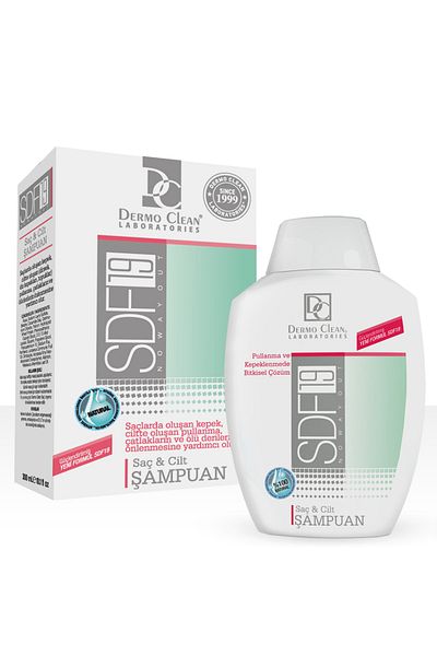 Dermo Clean Sdf19 - 300 ml Herbal Anti-Egema Hair and Skin Shampoo
