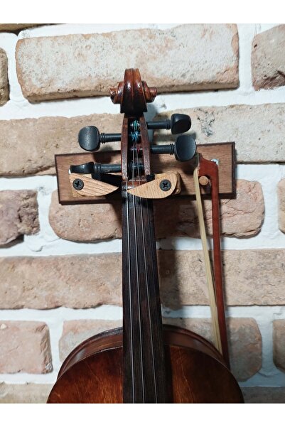 Donizetti Dekoratif Keman Standı Duvar Askı Aparatı Ahşap Tasarım Ceviz
