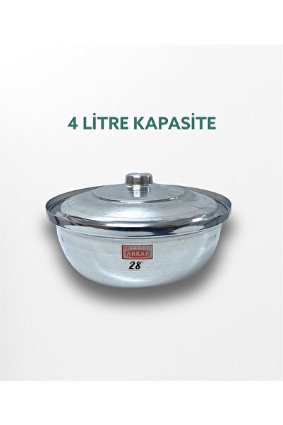 YILDIZ ARKAR Alüminyum Salça Aşure Yahni Kavurma Sos Helvane Tenceresi 4 Litr...
