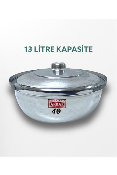 YILDIZ ARKAR Alüminyum Salça Aşure Yahni Kavurma Sos Helvane Tenceresi 13 Lit...