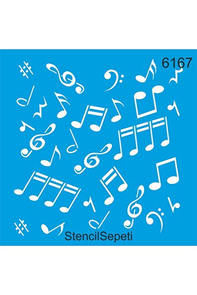 StencilSepeti نمط ملاحظة - قالب رسم استنسل 40 × 40 سم