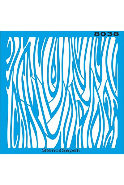 StencilSepeti نمط خشبي - قالب رسم استنسل 40x40 سم