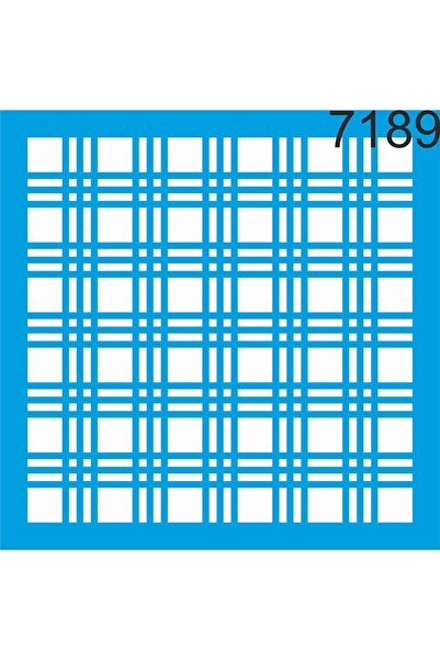 StencilSepeti Plaid Pattern - Stencil Painting Template 40x40cm
