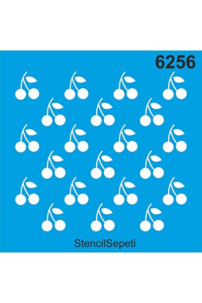StencilSepeti قالب رسم استنسل صغير بلون الكرز مقاس 30 × 30 سم
