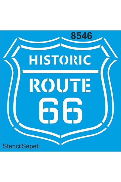 StencilSepeti الطريق 66 - قالب رسم استنسل 40x40 سم
