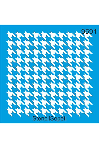 StencilSepeti Goose Foot Pattern - Stencil Painting Template 30x30cm