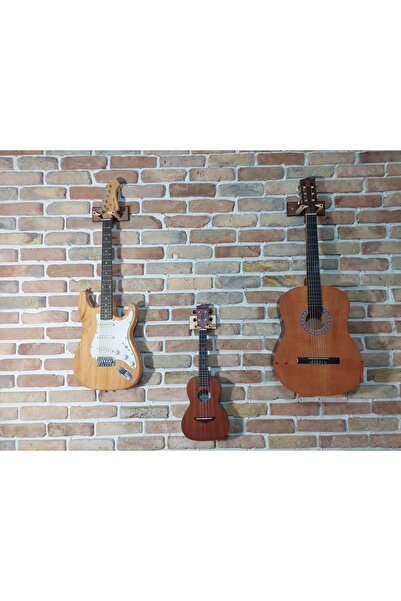 Donizetti Ukulele Stand Duvar Askı Aparatı Stantı Naturel ( Görseldeki Enstru...