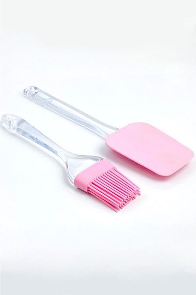 Tiesa Home Set of 2 Silicone Spatulas & Brush