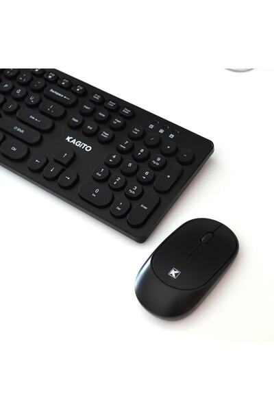 kagito Retro Kablosuz Klavye & Mouse Set