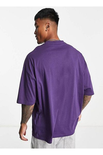 Buğraterzimoda Μπλουζάκι Brooklyn Printed Purple Oversize