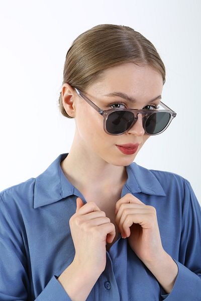 ModaLand Mh 8890 Light Frame Smoked Unisex Sunglasses